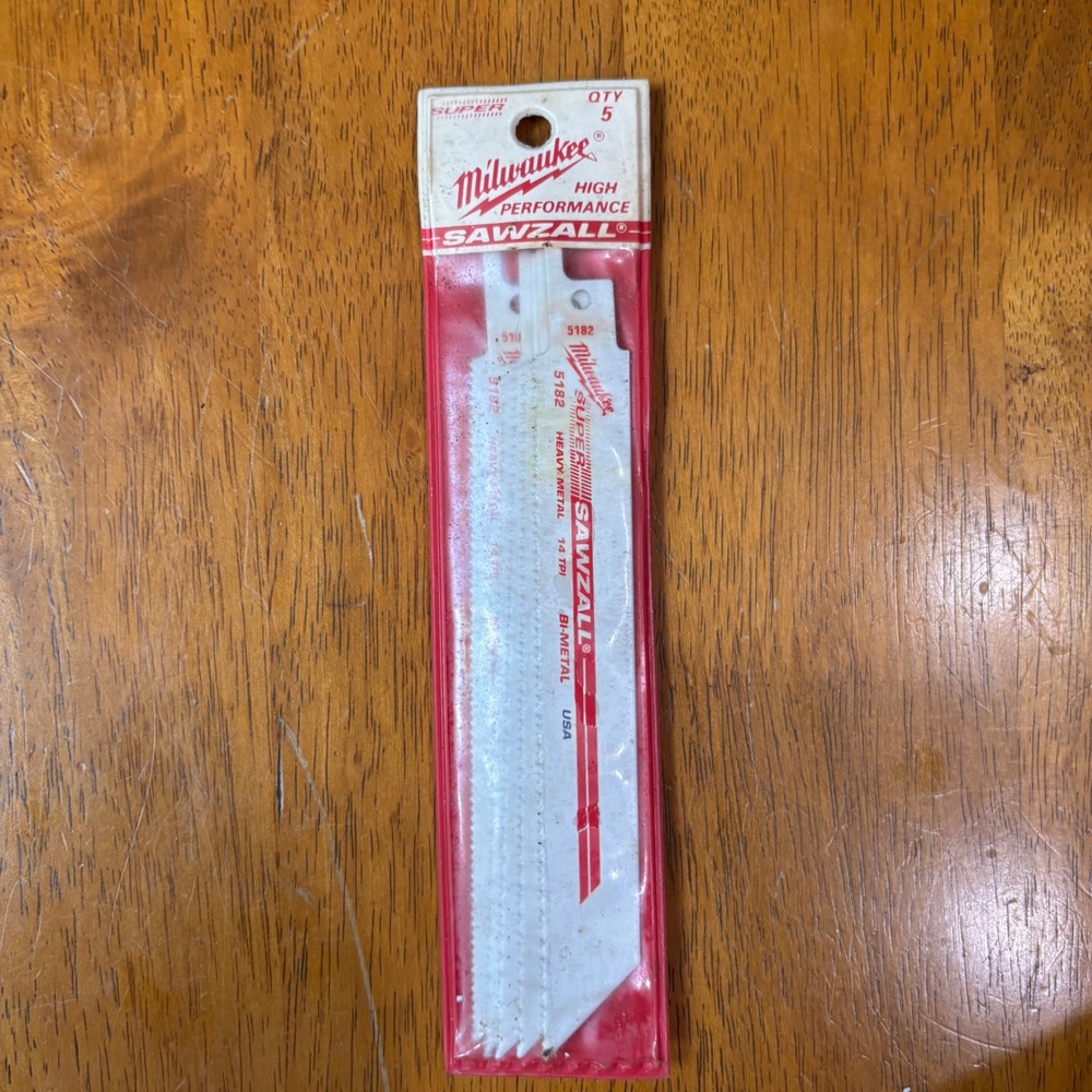 Milwaukee Super Sawzall 6 Inch 14 TPI Reciprocating Saw Blades 5 Pack 48-01-5182